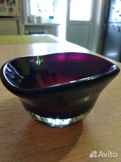 Пепельница цветное стекло СССР