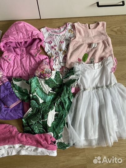 Вещи пакет. на девочку 104р/куртка/жилетка/платья