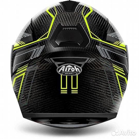 Шлем интеграл St 701 черно-желтый карбон