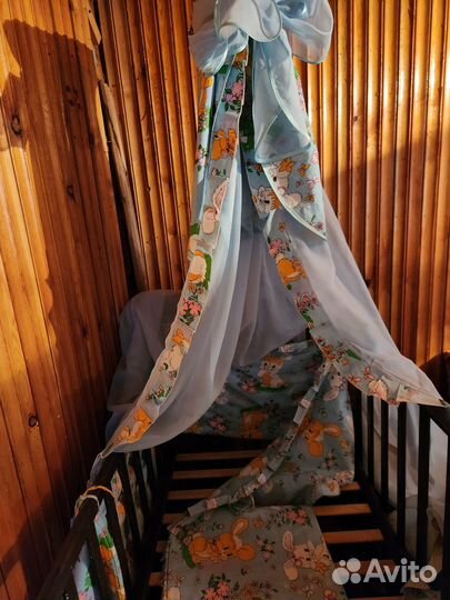 Матрас бортик балдахин на детскую кроватку