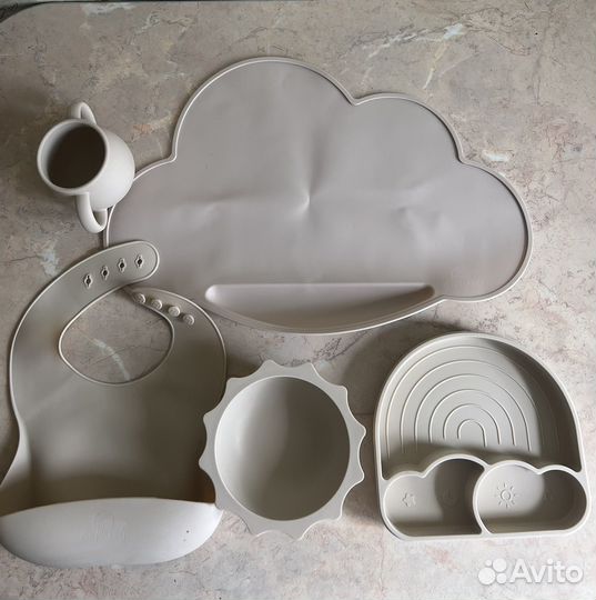Набор детской силиконовой посуды