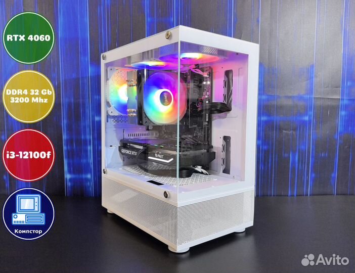 Сборка пк 4к i3-RTX4060-32DDR4-AXJ7053248619-H610
