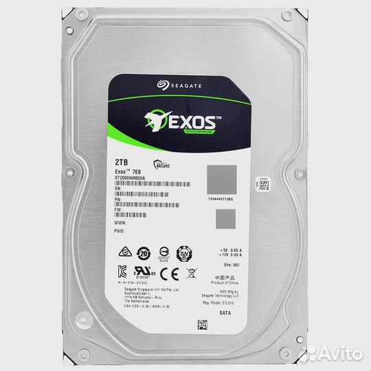 HDD, Seagate, ST2000NM000A, SATA, 3,5