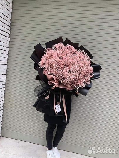 Букеты гиганты из гипсофилы