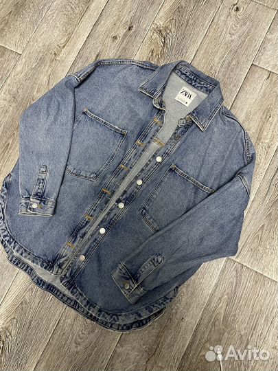 Джинсовая рубашка zara