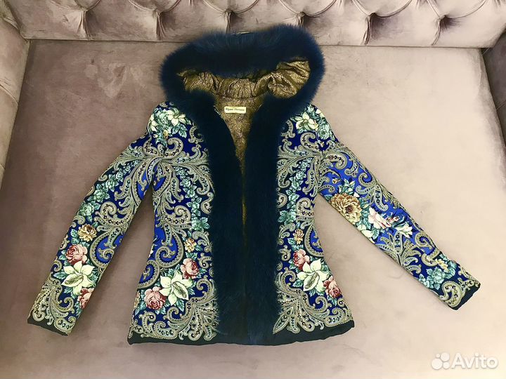 Куртка из павлопосадского платка