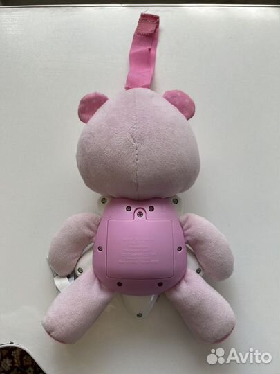 Музыкальный ночник мишка Chicco розовый