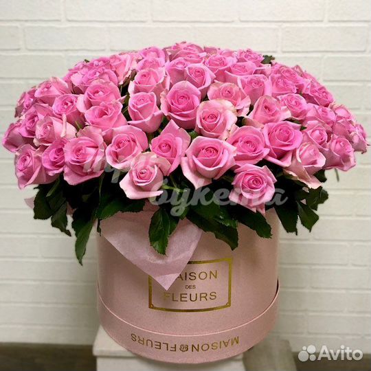 Розы в коробке Букет роз