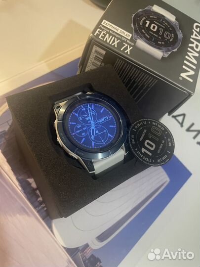 Garmin Fenix 7x sapphire solar mineral blue