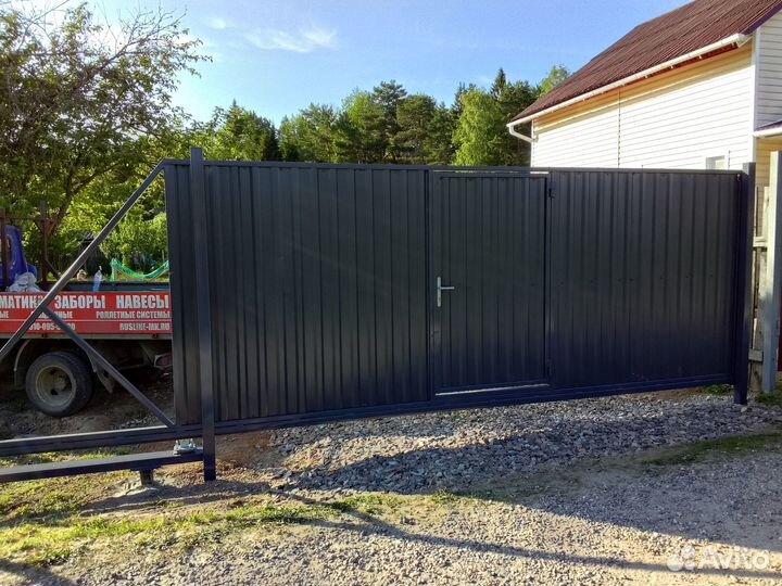 Ворота откатные в наличии на разные проемы