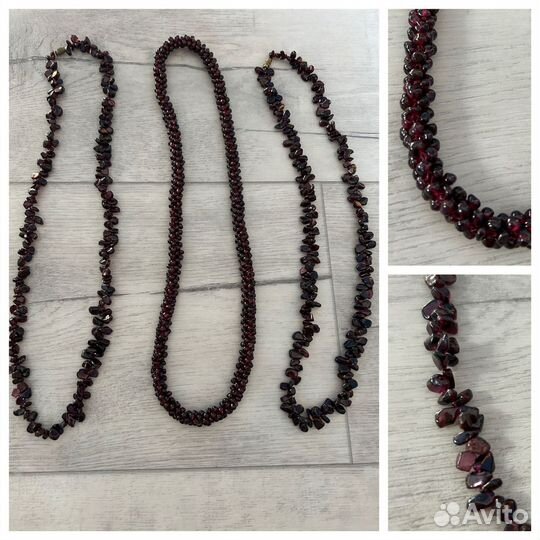 Бусы из граната 3 шт