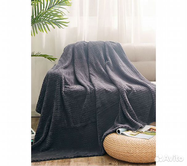 Плед GoodNight Велсофт 150х200, мокрый асфальт