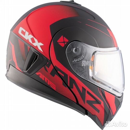 Шлем CKX tranz 1,5 Ams DL+EDL Caliber Matt red
