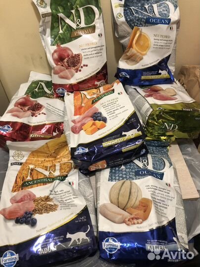 Фармина сухой корм для кошек 1,5 кг вкусы разные