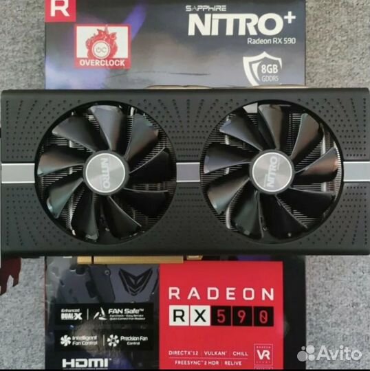 Видеокарта rx590 8gb sapphire nitro+