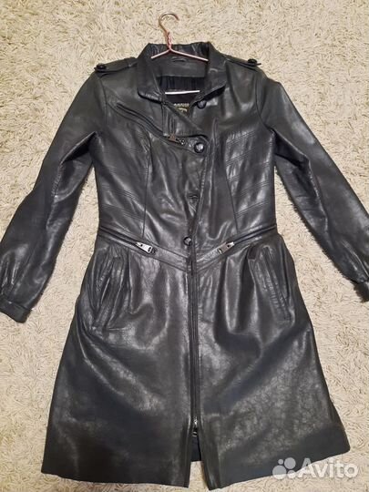 Кожаный плащ женский натуральная кожа