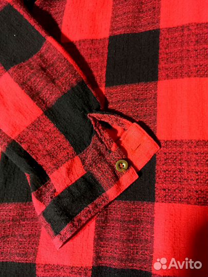 Рубашка бохо в клетку XL