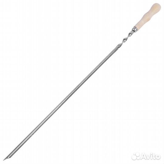 Шампур уголком с деревянной ручкой, 610 х 10 х 1,5