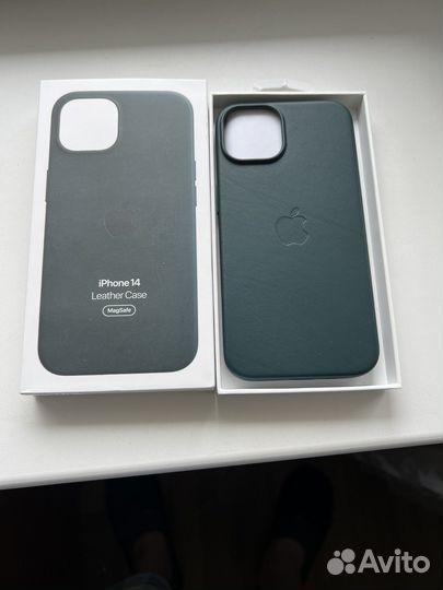 Чехол на iPhone 14 кожаный