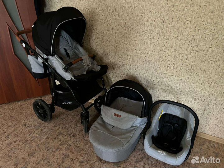 Коляска 3в1 Riko Basic Bella Lux