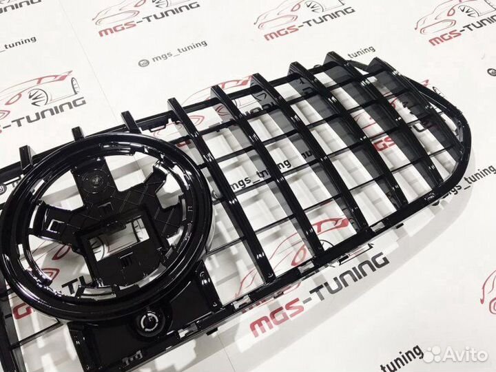 Решетка радиатора GT Mercedes GLE 167 черная