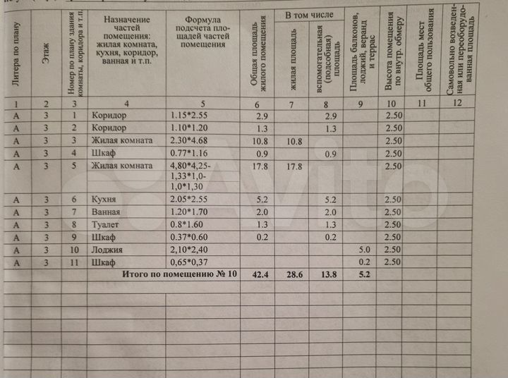 2-к. квартира, 42,4 м², 3/5 эт.