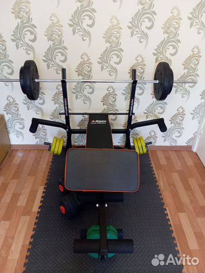 Скамья + штанга и гантели 67,5 кг