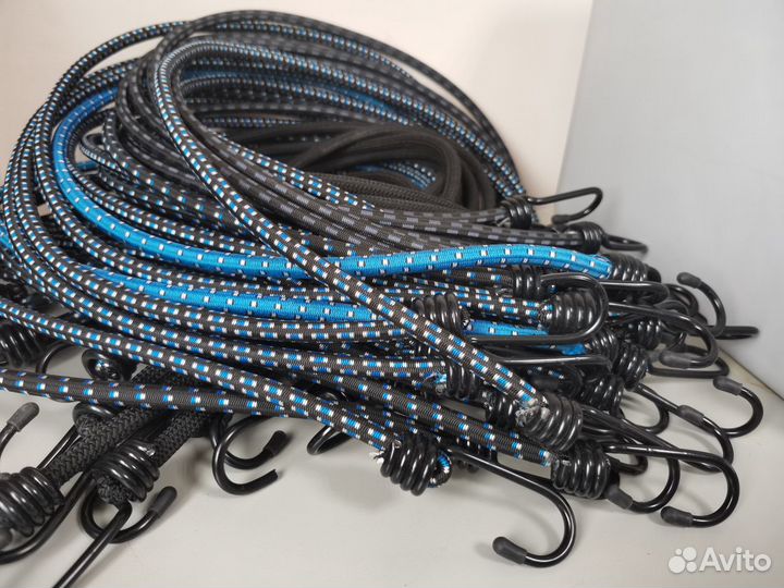 Резиновый шнур с крючками для крепления багажа 8мм