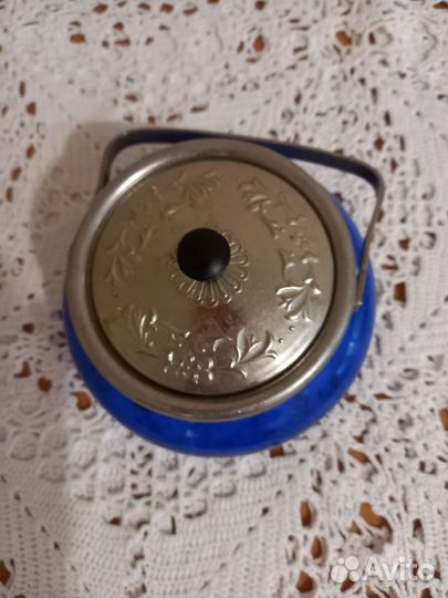 Сахарница цветное стекло СССР и пепельница