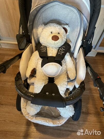 Коляска Tutis Zippy 3 в 1 темно-серая с бежевым