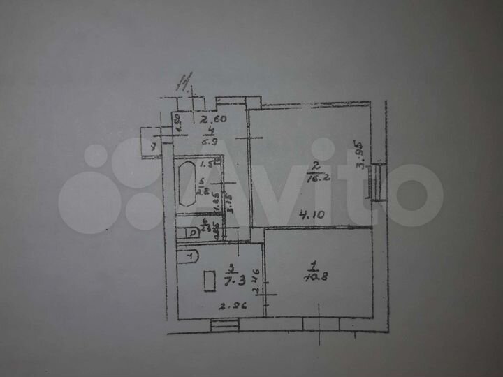 2-к. квартира, 45,8 м², 2/2 эт.
