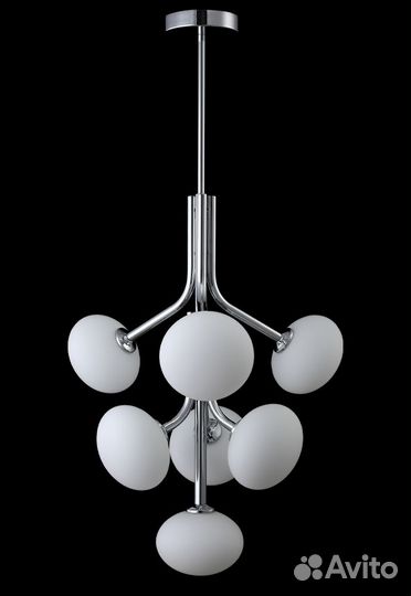 Люстра на штанге Crystal Lux alicia SP7 chrome/whi