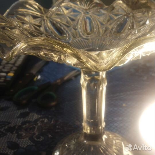 Ваза конфетница Мальцевское стекло СССР