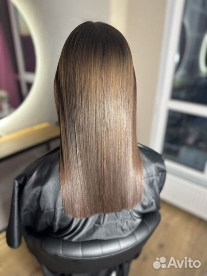 Кератиновое выпрямление волос