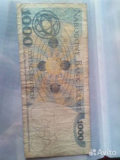 1000 злотых польша 1982 г