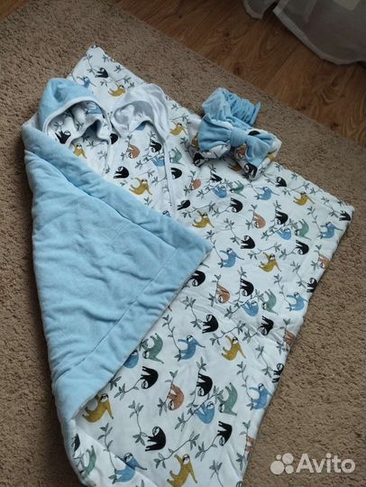 Одеяло конверт на выписку весна осень лето