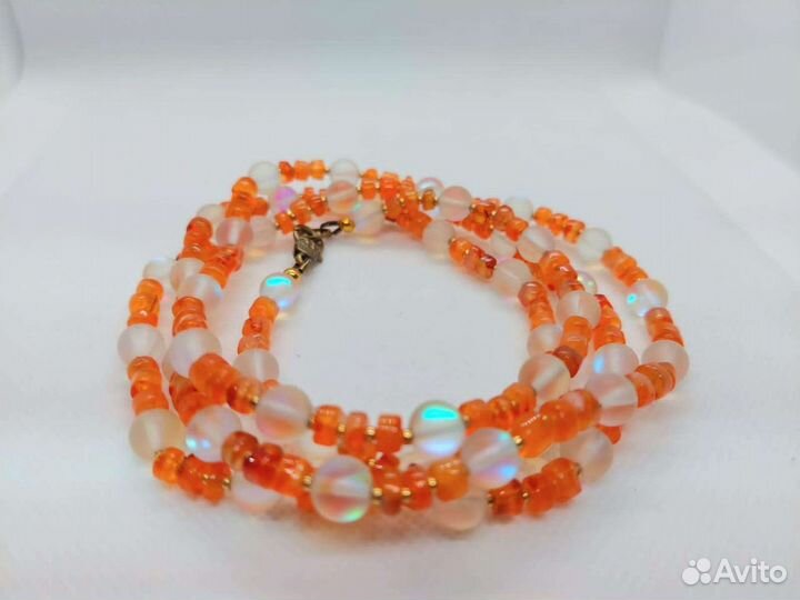 Бусы колье Сердолик