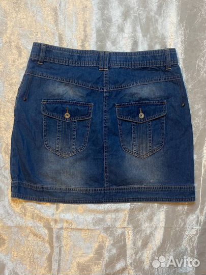 Джинсовая мини-юбка