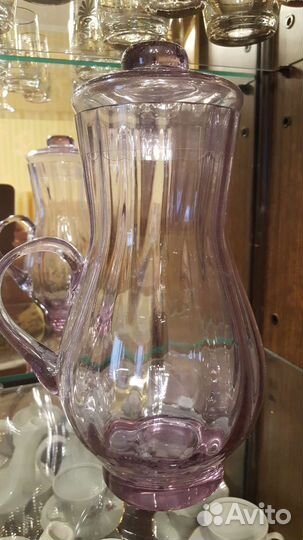 Кувшин цветное стекло СССР