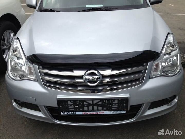 Дефлектор капота темный nissan almera 2013-2018 / Ниссан Альмера