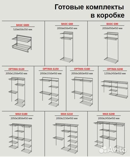 Металлическая гардеробная система