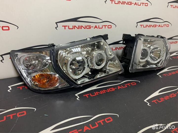 Фары на Patrol Y61 стиль Lexus