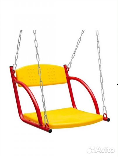 Качель детская на цепях со спинкой