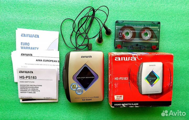 Stereo Cassette Player Aiwa HS-PS 183. Japan Новый