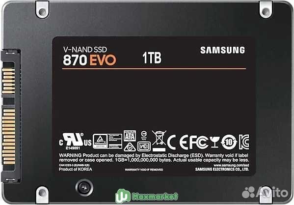 1 тб SSD накопитель Samsung 870 EVO (MZ-77E1T0BW)