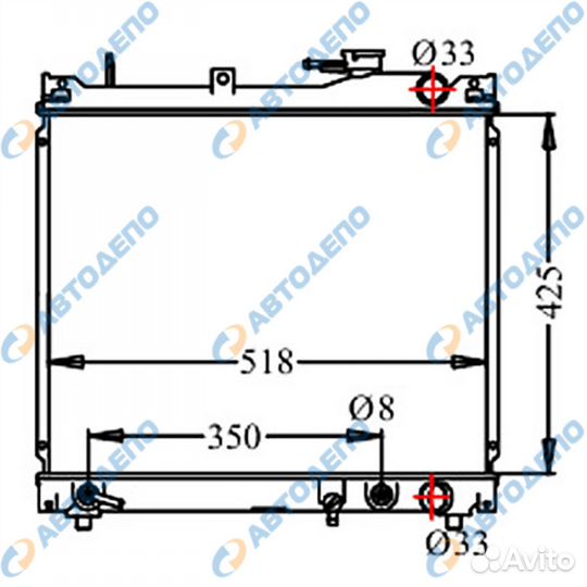 Радиатор охлаждения двигателя suzuki escudo, vitara 19972003 сузуки есудо витара 19972003