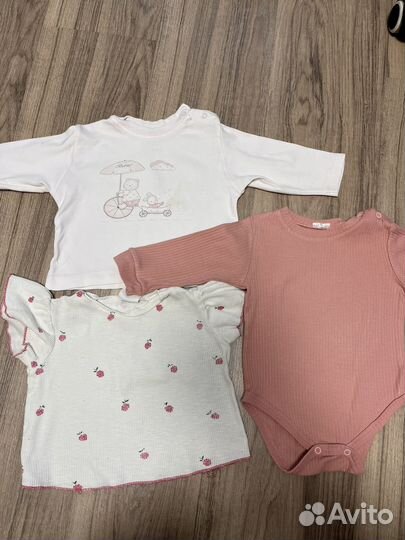 Большой пакет брендовых вещей для девочки 74