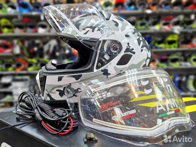 Шлем для снегохода с подогревом