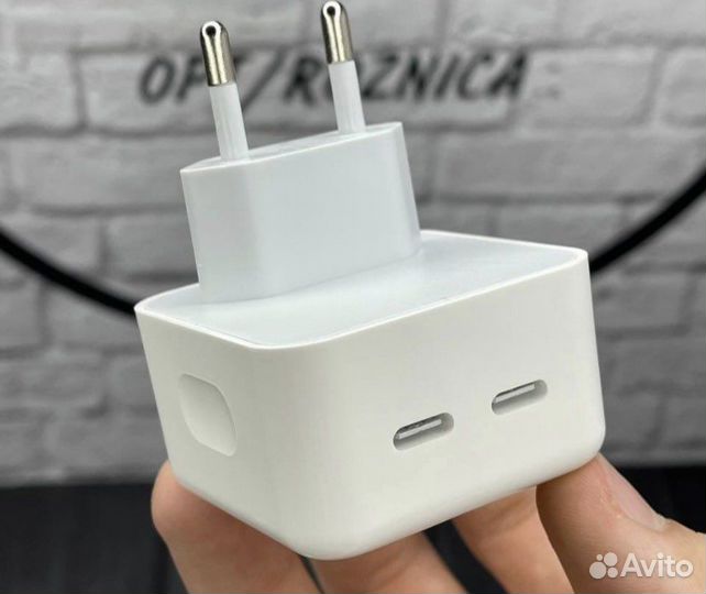 Блок быстрой зарядки Apple 35w Type-С+С