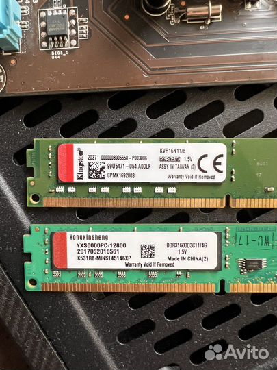 Мат.плата+процессор+куллер+оперативная память